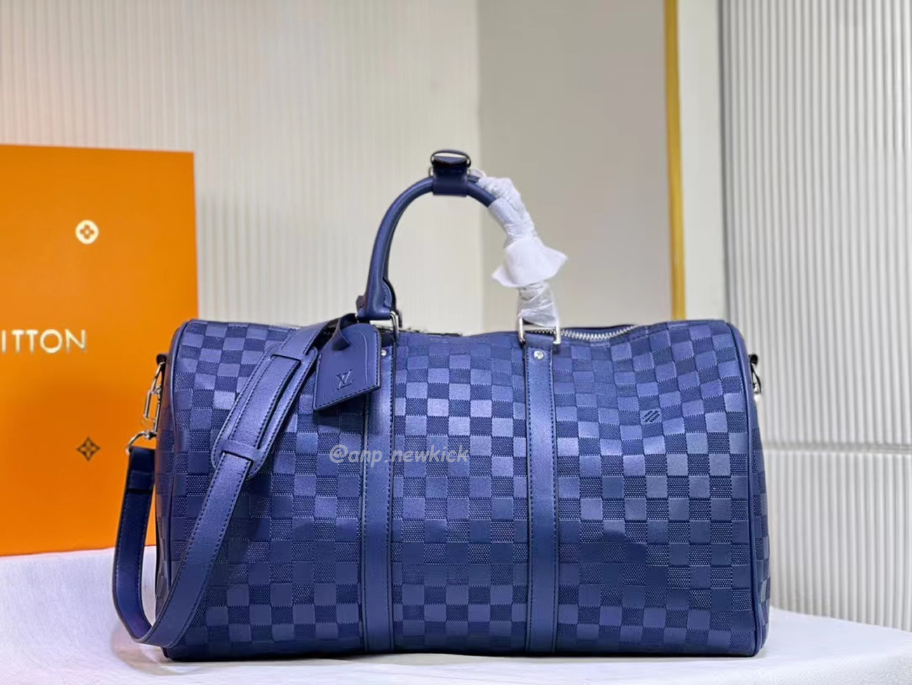 Louis Vuitton Keepall Bandouliere Monogram 50 Navy Duffel Bag (27) - www.newkick.vip